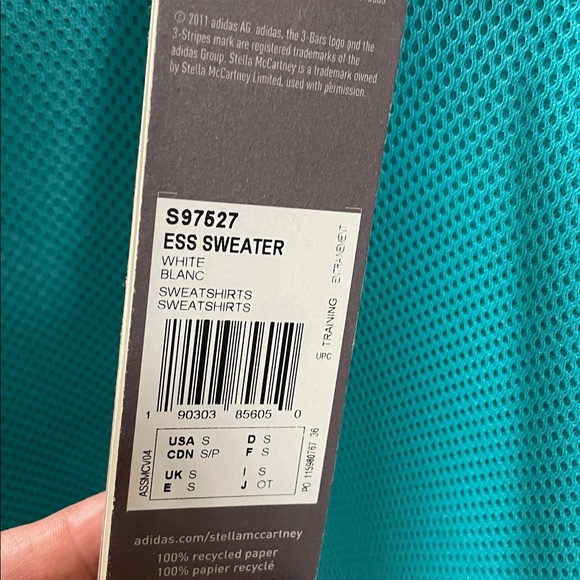 Stella McCartney Adidas Collab Sweatshirt . NEW w tags . Oversized Small - Picture 6 of 8